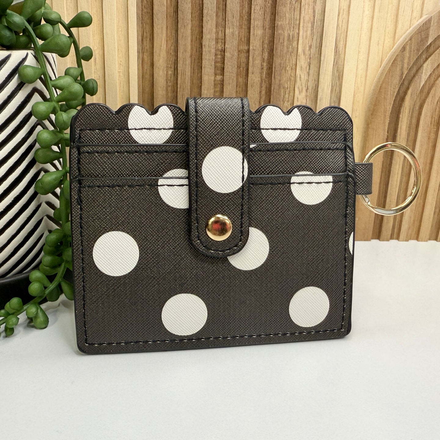 Black w/White Polka Dots Wallet